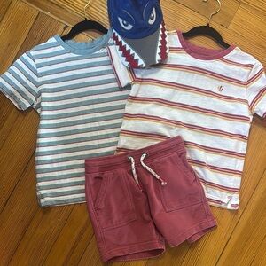 Fatface Kids Boys Striped T-Shirts and Shorts Matching Set Boys 5